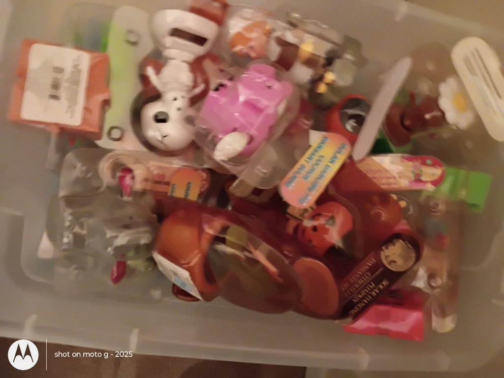 Plastic Storage Bins with Assorted Craft Supplies and Small Household Items - image 6 of 7