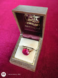 14K Gold Ring with Red Stone and Jewelry Box - thumbnail 8 of 8