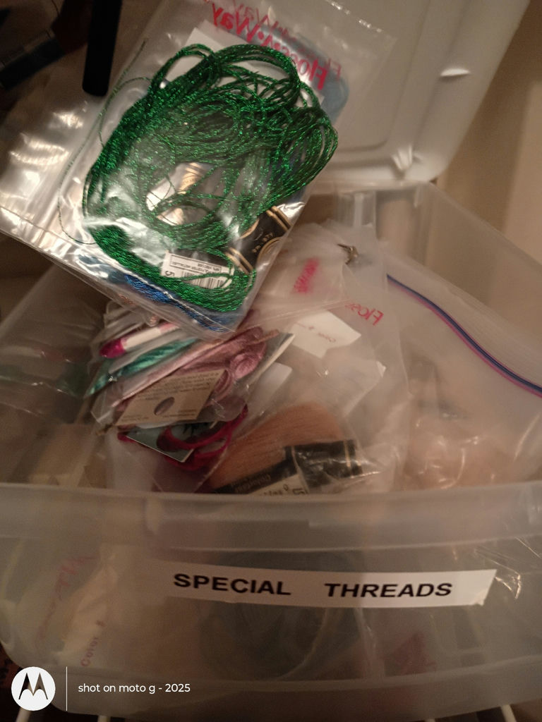 Assorted Embroidery and Craft Supplies in Storage Containers - image 2 of 11