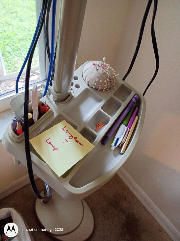 OttLite Floor Lamp with Adjustable Light and Organizer Tray - image 3 of 5