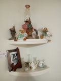 Decorative Figurines, Glass Lamp, Picture Frame, and Ceramic Pitchers - thumbnail 1 of 7
