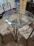 Glass Top Dining Table and Four Chairs - thumbnail 1 of 5