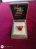 14K Gold Ring with Red Stone and Jewelry Box - thumbnail 7 of 8