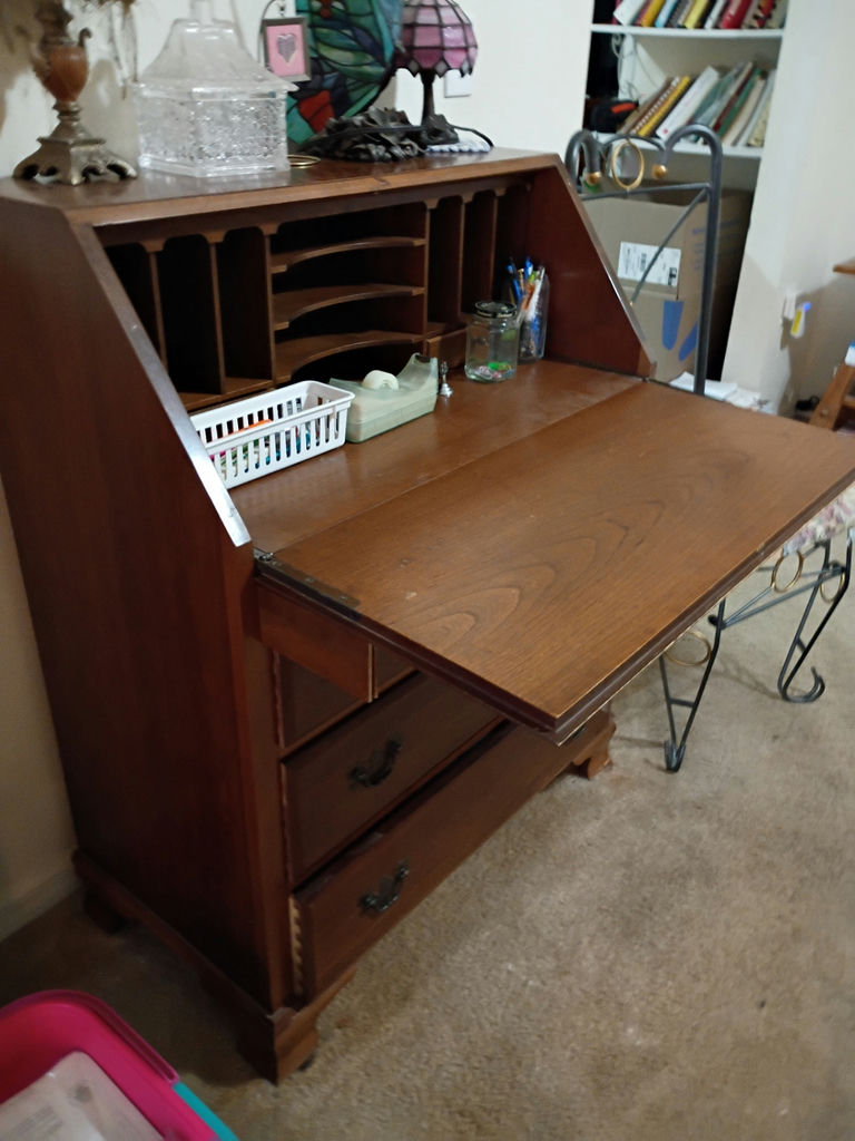 Wood Rolltop Desk - image 3 of 5