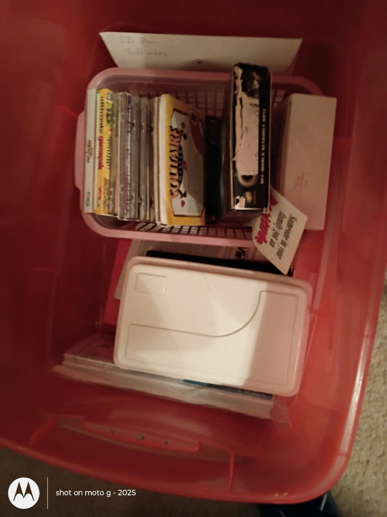 Storage Bins with Craft Supplies, Books, and Media Items - image 5 of 6