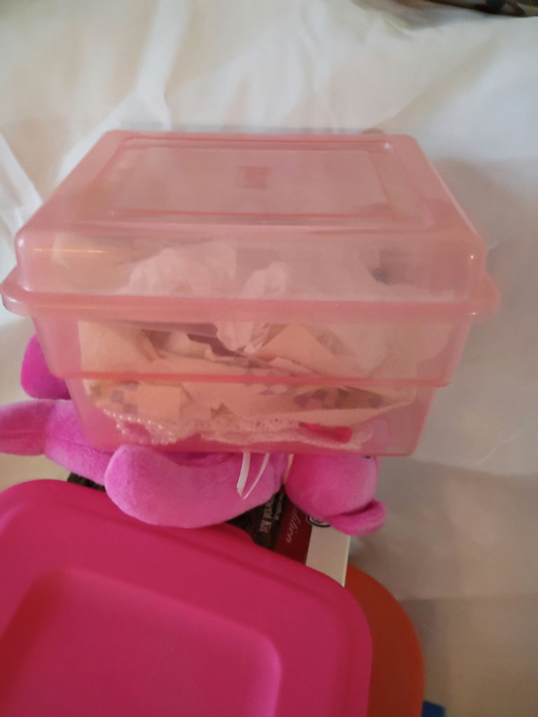 Cross Stitch Kits, Craft Supplies, and Pink Plush Bear - image 5 of 10
