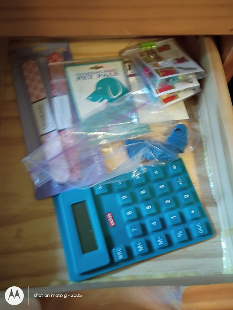 Wooden Rolling Drawer Organizer with Assorted Office and Craft Supplies - image 4 of 8