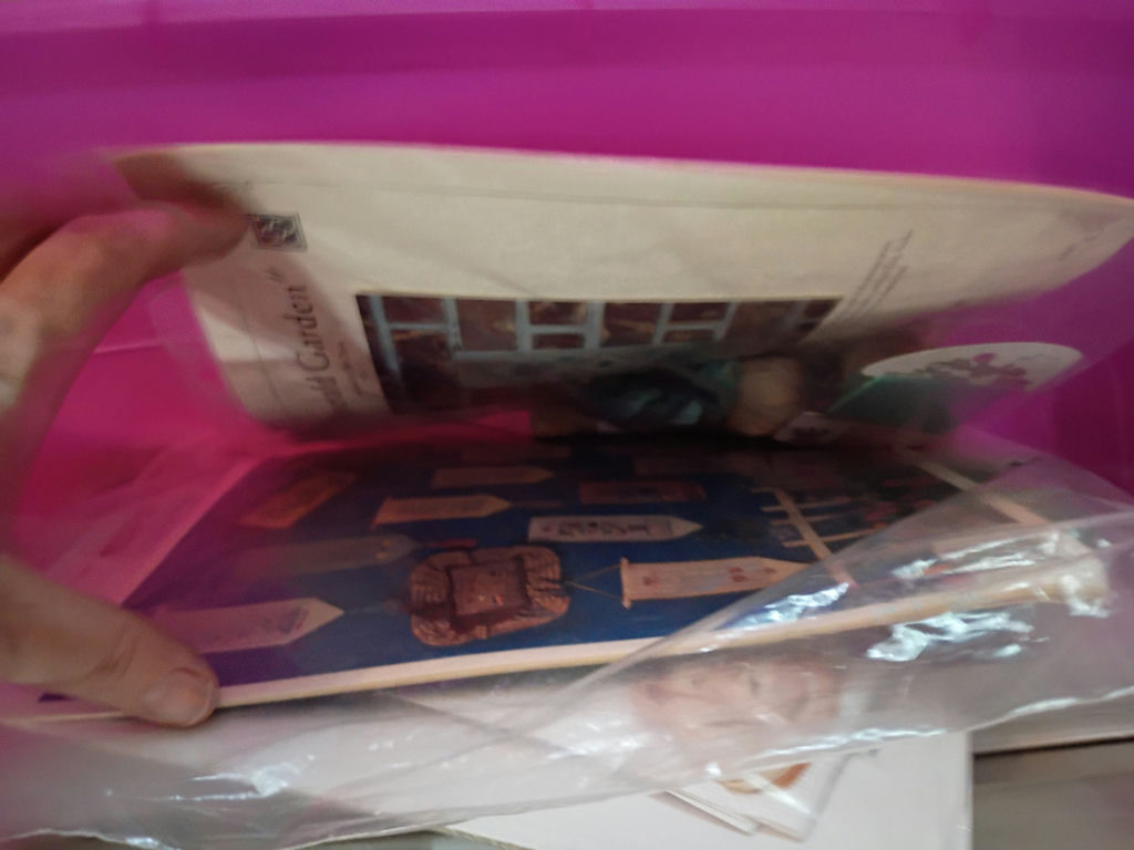 Plastic Storage Bin with Cross Stitch and Craft Patterns - image 9 of 9