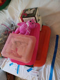 Cross Stitch Kits, Craft Supplies, and Pink Plush Bear - thumbnail 1 of 10