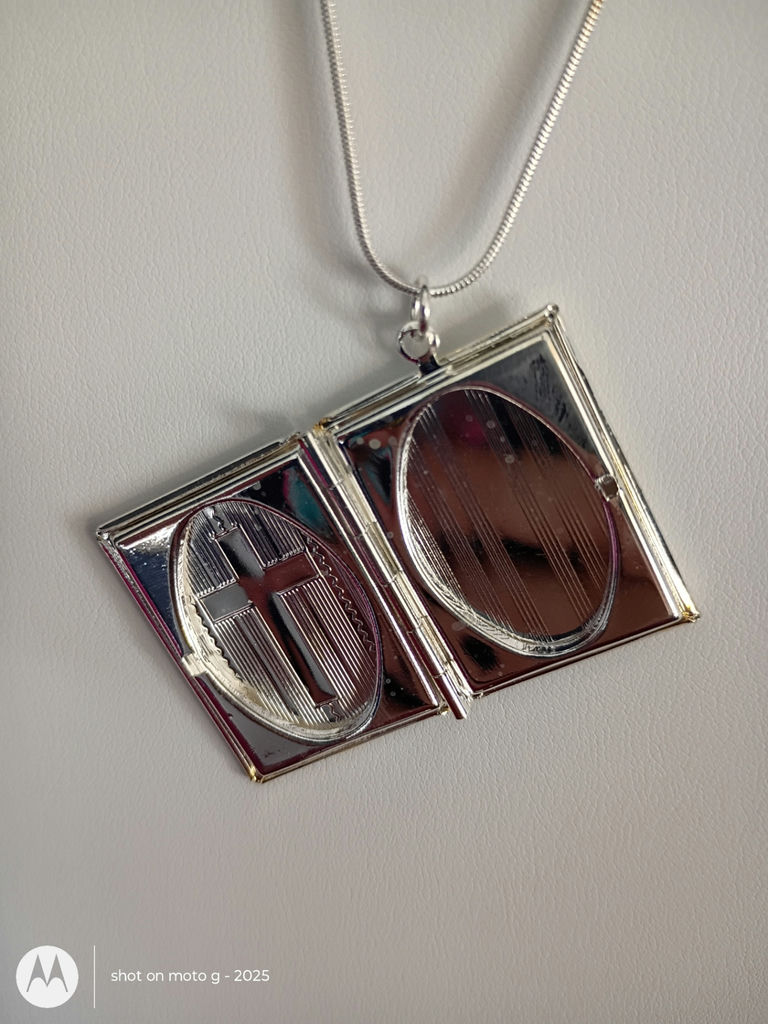 Silver 925 Cross Locket Necklace - image 3 of 3