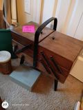 Wooden Sewing Box with Sewing Supplies and Craft Materials - thumbnail 4 of 6