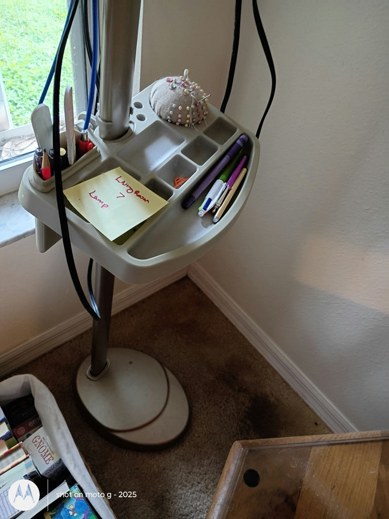 OttLite Floor Lamp with Adjustable Light and Organizer Tray - image 5 of 5