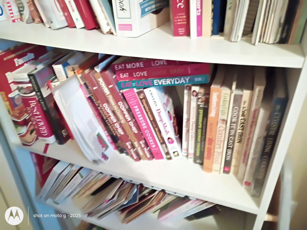 Storage Shelf and Collection of Cookbooks and Recipe Books - image 4 of 4