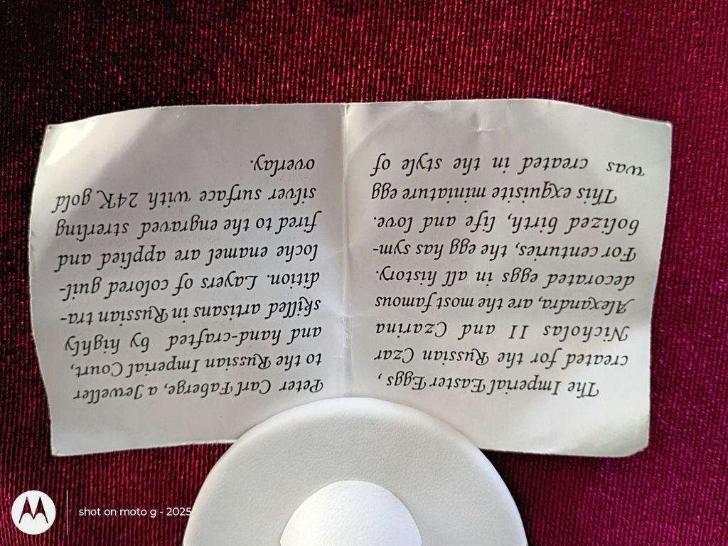 Imperial Fabergé Style Egg Pendant in Display Box - image 7 of 8