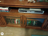 Wood Entertainment Center with Shelving and Cabinets - thumbnail 2 of 13