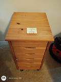 Wooden Rolling Drawer Organizer with Assorted Office and Craft Supplies - thumbnail 1 of 8