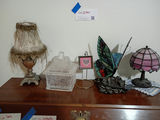 Decorative Lamps, Glass Container, Butterfly Light, and Framed Heart Decor - thumbnail 1 of 6
