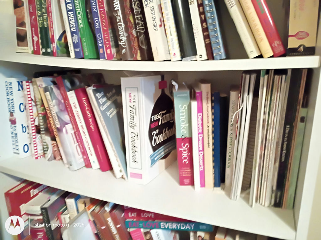 Storage Shelf and Collection of Cookbooks and Recipe Books - image 3 of 4
