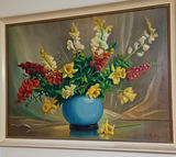 Framed Floral Still Life Painting - thumbnail 1 of 6