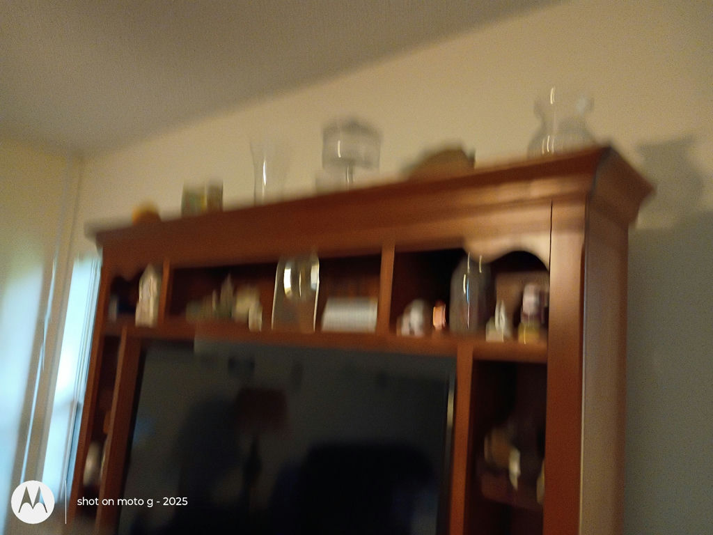 Wood Entertainment Center with Shelving and Cabinets - image 5 of 13