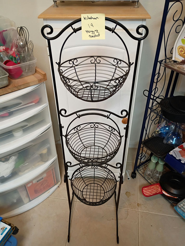 Three-Tier Metal Hanging Basket Stand - image 1 of 3