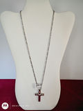 Stainless Steel Cross Pendant Necklace - thumbnail 3 of 6