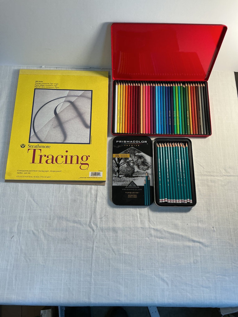 Assorted art supplies and calligraphy books - image 3 of 9