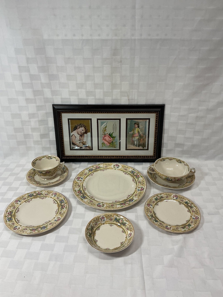 Floral porcelain dinnerware and art - image 1 of 4