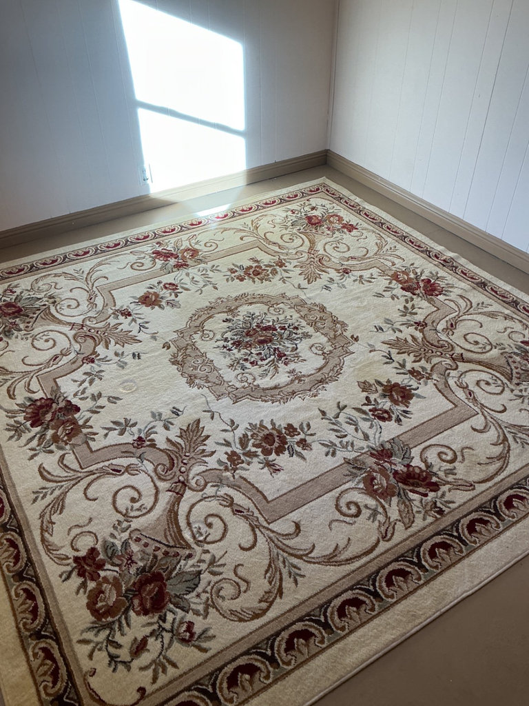 Classic Aubusson area rug (8x8 ft) - image 1 of 5