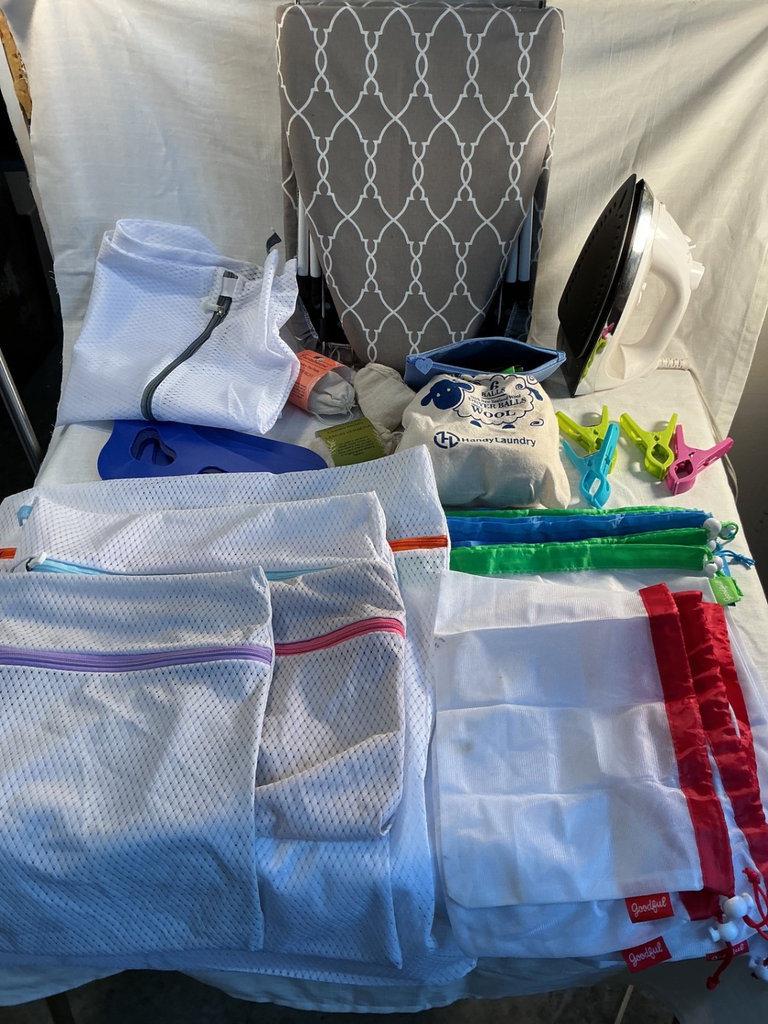 Laundry items: drying racks, ironing board, baskets and accessories - image 8 of 15