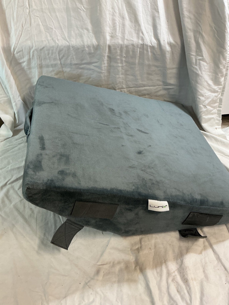 Massage chair cushion set with remote and blue-gray orthopedic supports - image 5 of 5