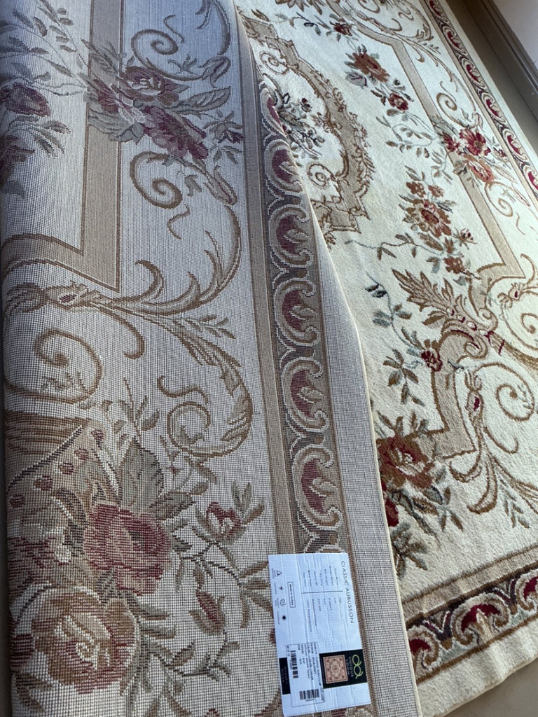 Classic Aubusson area rug (8x8 ft) - image 5 of 5