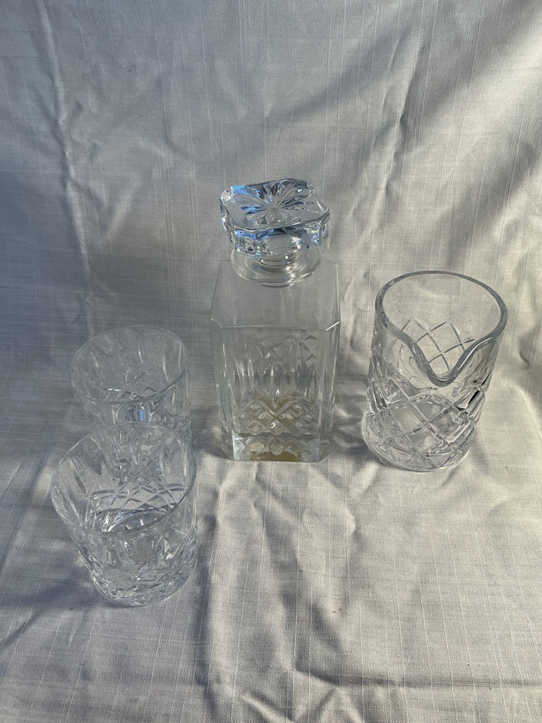 Waterford Crystal Decanter and glasses, and barware set - image 2 of 5