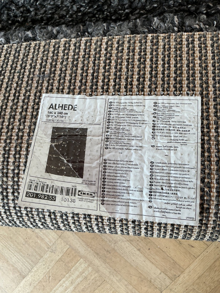IKEA ALHEDE shag rug. Charcoal and gray. - image 3 of 3