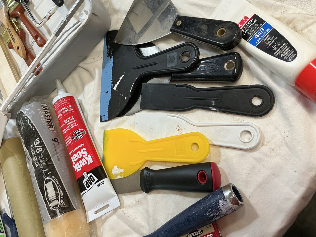 Assorted painting and sealing supplies and tools - image 2 of 5