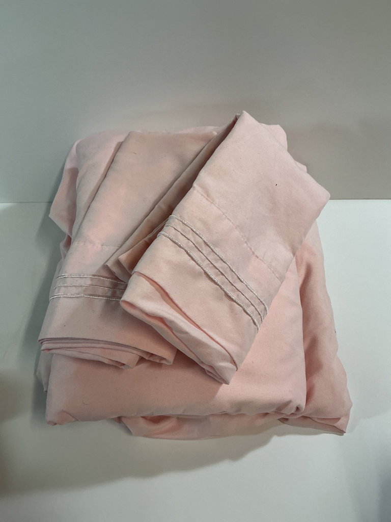 CAL King sheet set in olive, blue, and pink. - image 4 of 4