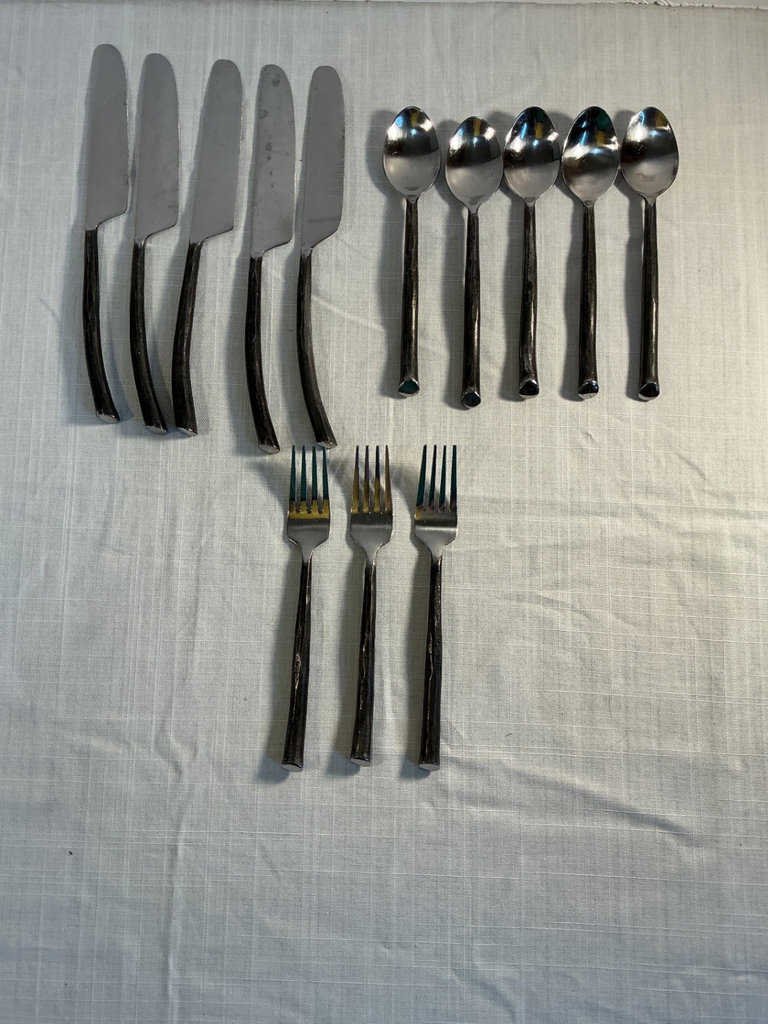 Royal Craft-Wood wooden cutlery tray with stainless steel flatware - image 4 of 9