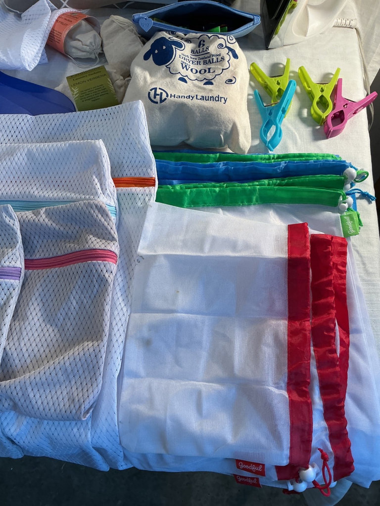 Laundry items: drying racks, ironing board, baskets and accessories - image 12 of 15