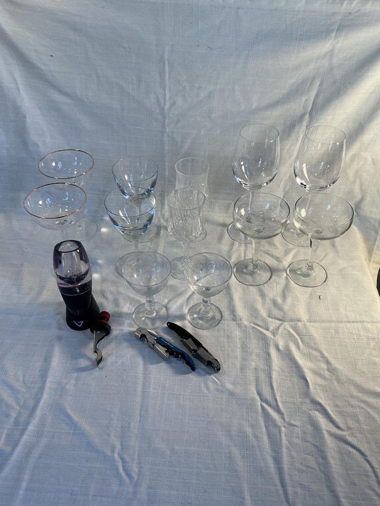 Assorted Glassware and Wine Accessories - image 1 of 8