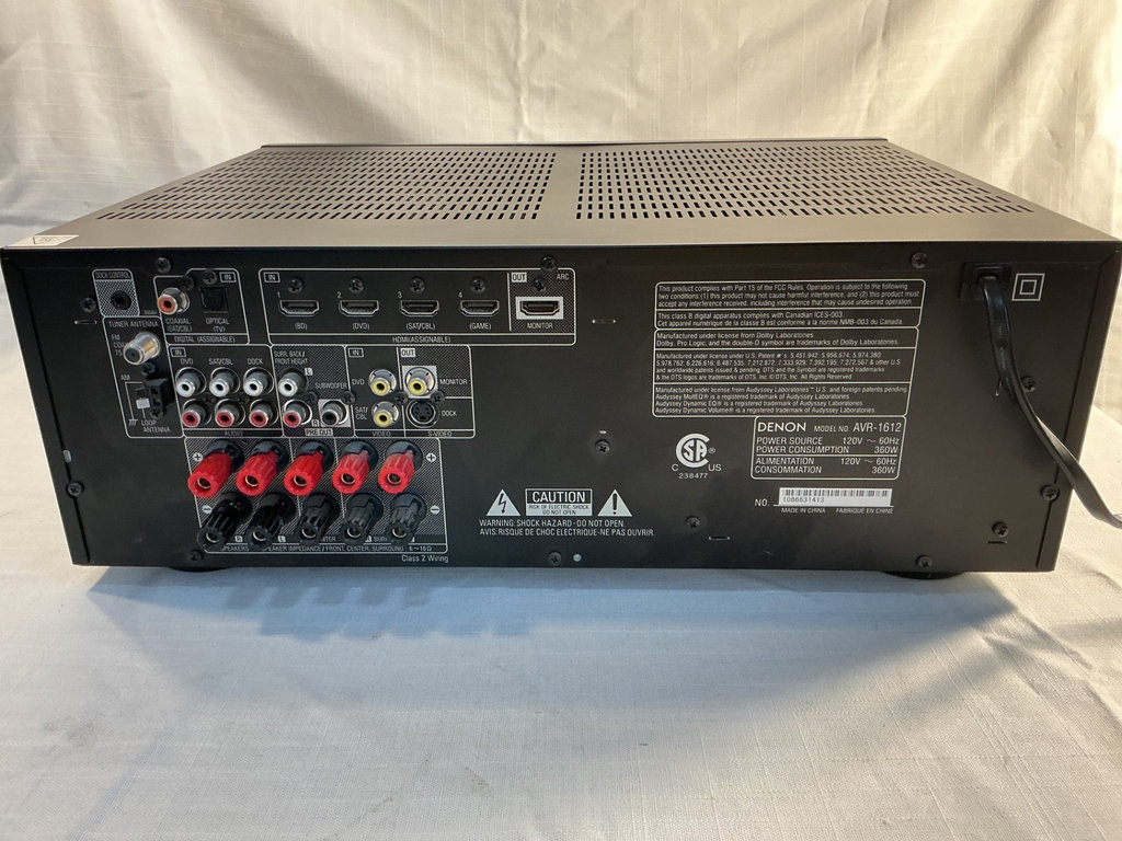 Denon AVR-1612 AV Receiver with ERA Design 4 Satellite Speakers - image 3 of 6