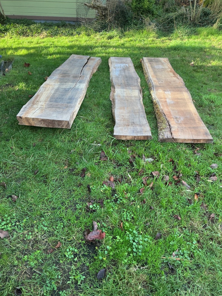 Wide live edge rough-cut Maple Wood slabs - image 2 of 5