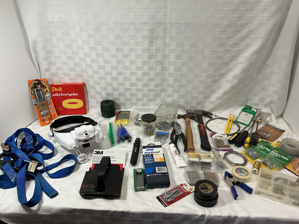 Assorted hardware tools and fasteners - image 1 of 8
