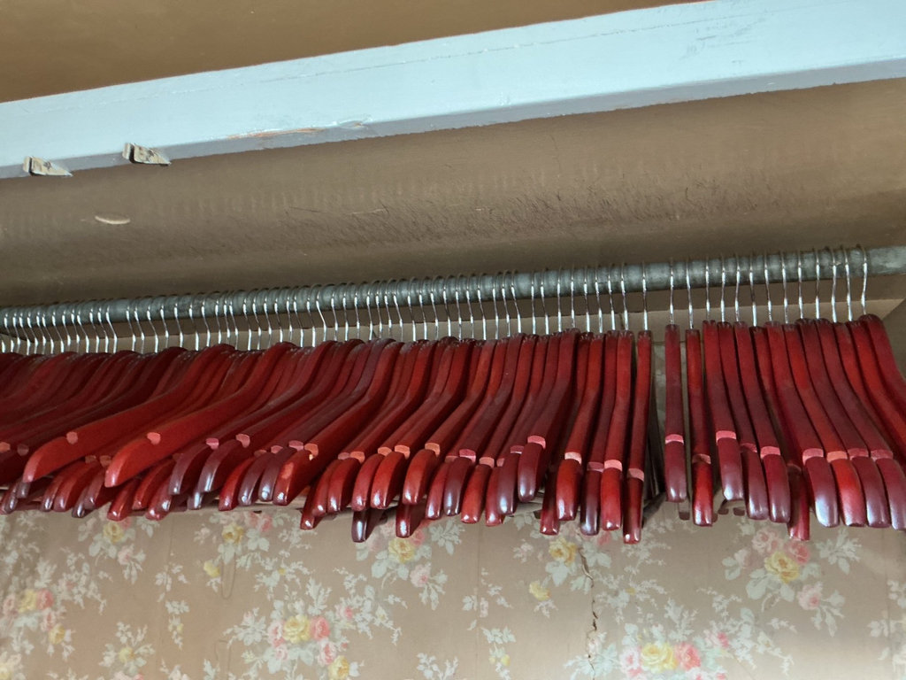 Red wooden clothes hangers  - image 2 of 3
