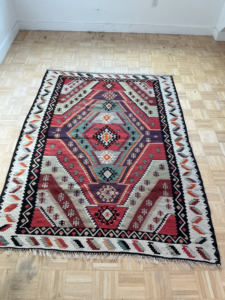 Hand woven wool KILIM rug.  - image 5 of 5