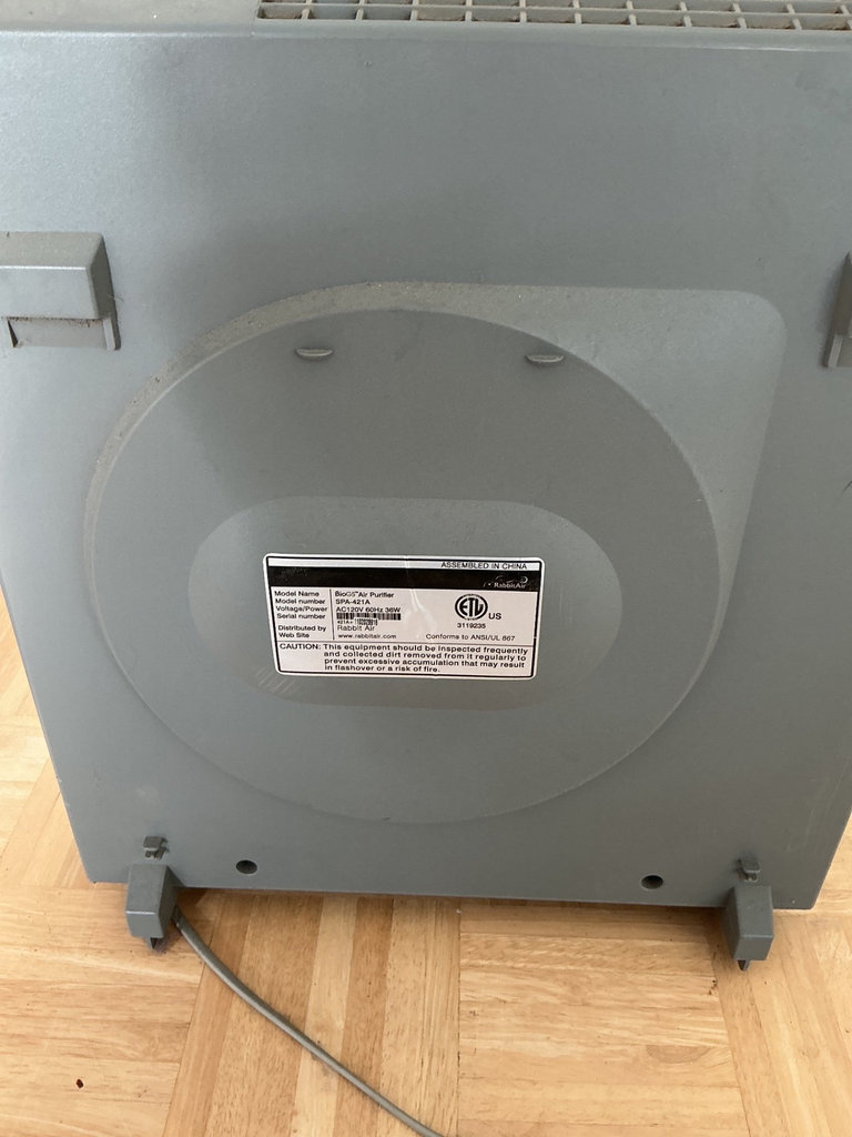 Rabbit Air BioGS Air Purifier with remote and owner's manual - image 2 of 3