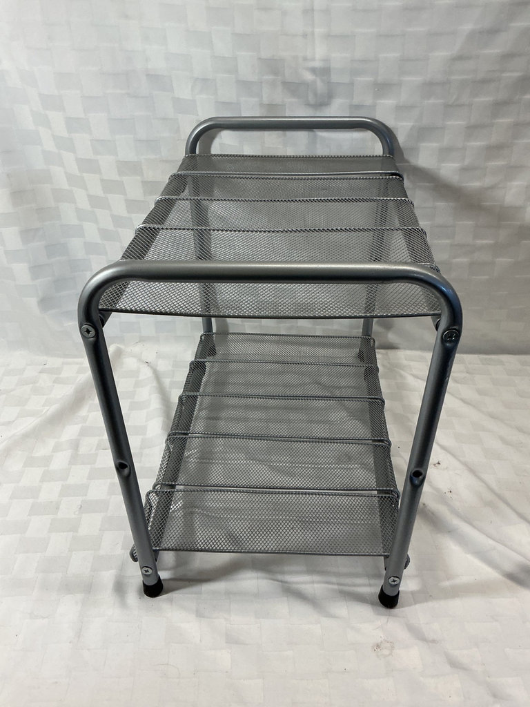 Perforated metal shelf and stands - image 4 of 5