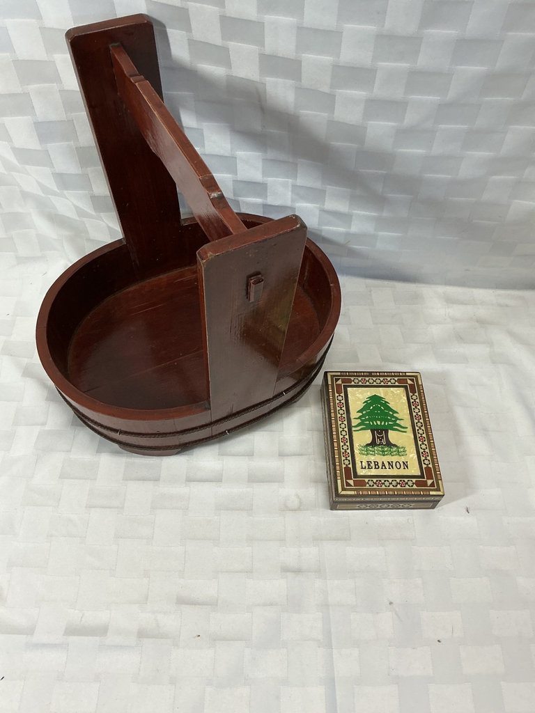 Assorted wooden boxes and round wood basket - image 2 of 6