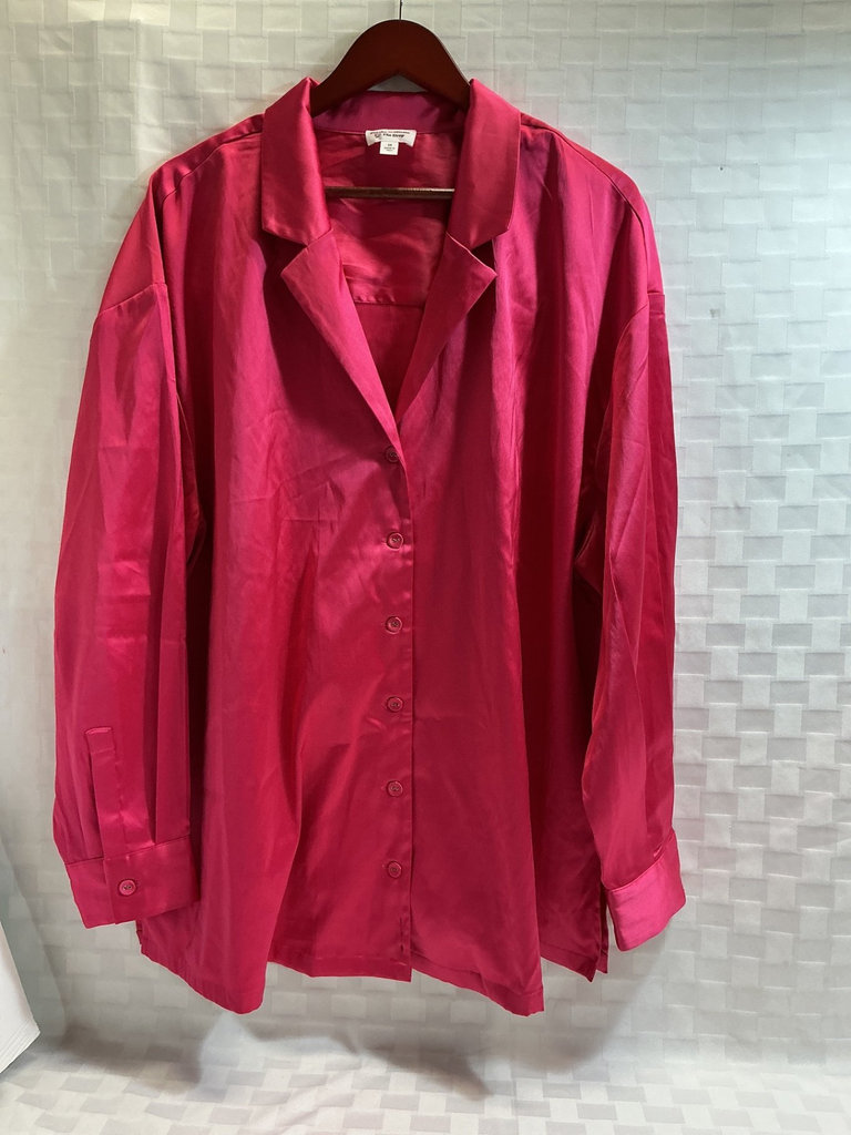 Embroidered kimono-style robe, silk bomber jacket, and pink satin shirt. - image 9 of 9