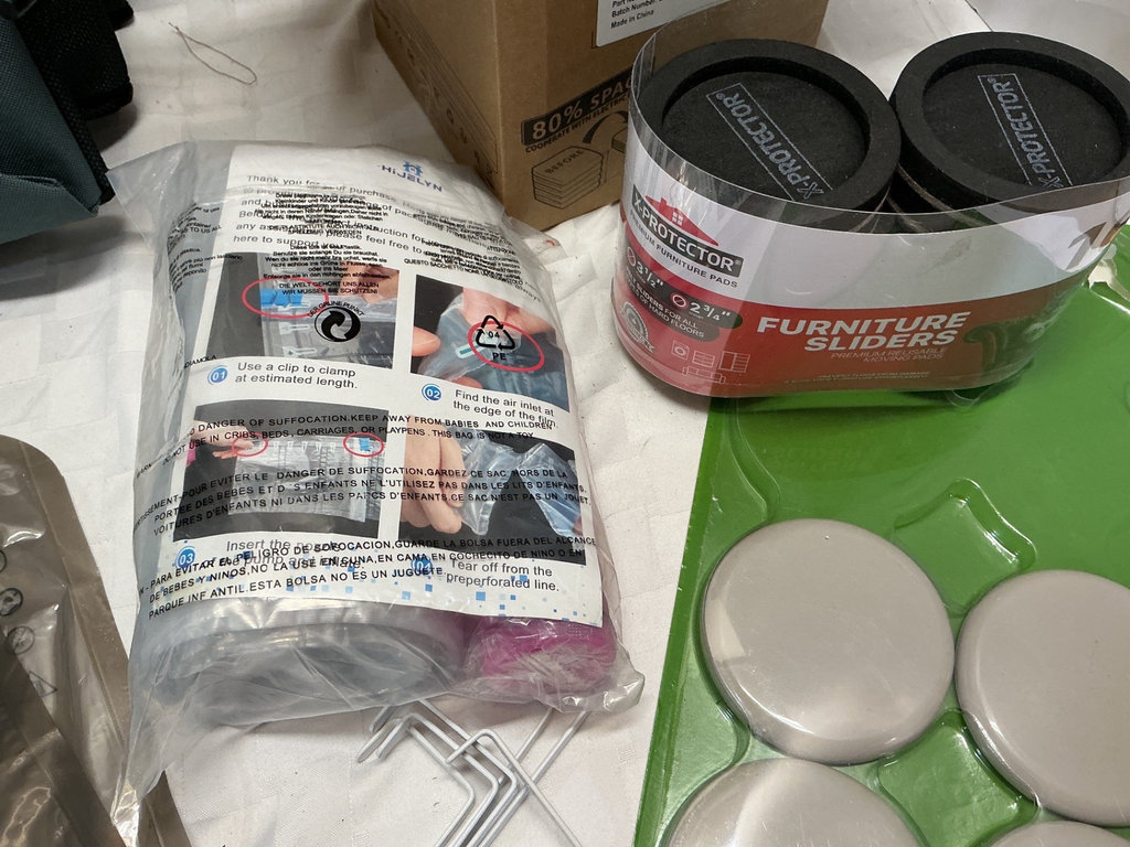 Vacuum storage bags, auto organizer bags, and furniture sliders - image 3 of 5