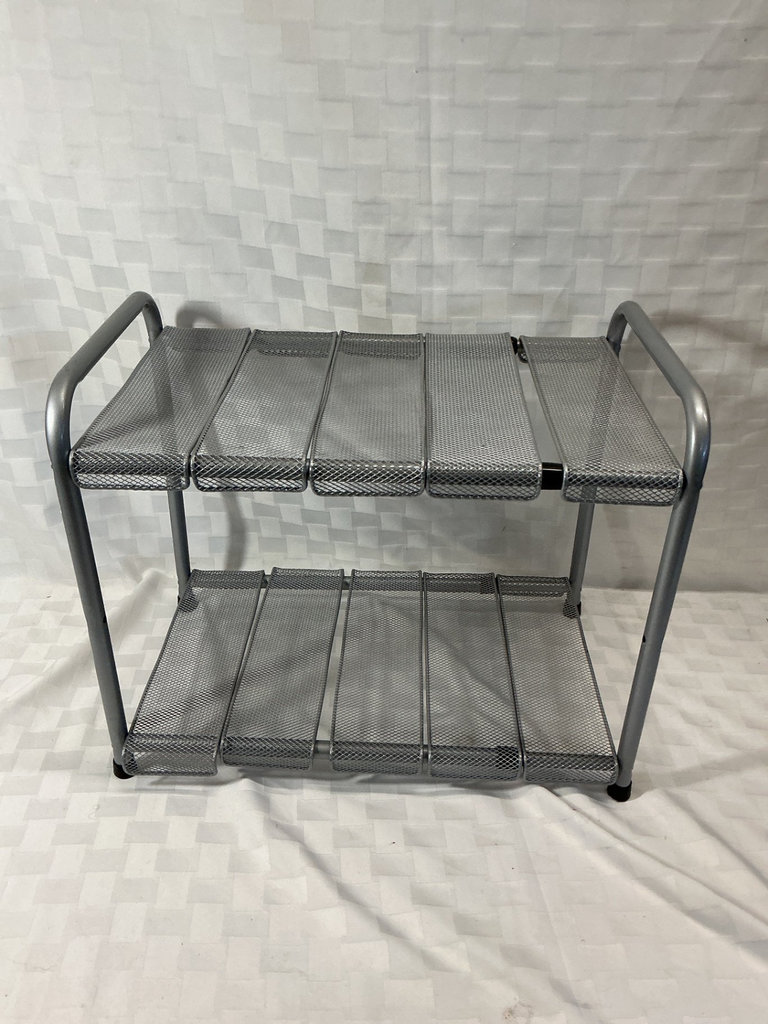 Perforated metal shelf and stands - image 2 of 5
